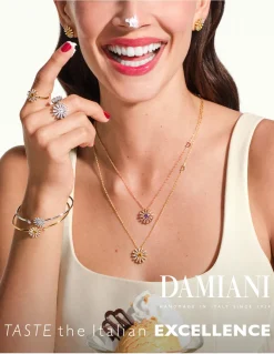 DAMIANI MARGHERITA COLLANA IN ORO ROSA DIAMANTI E AMETISTA 20106390
