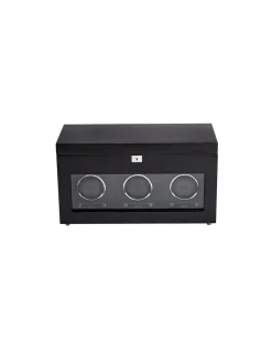 WOLF SAVOY rotore carica orologio triplo nero